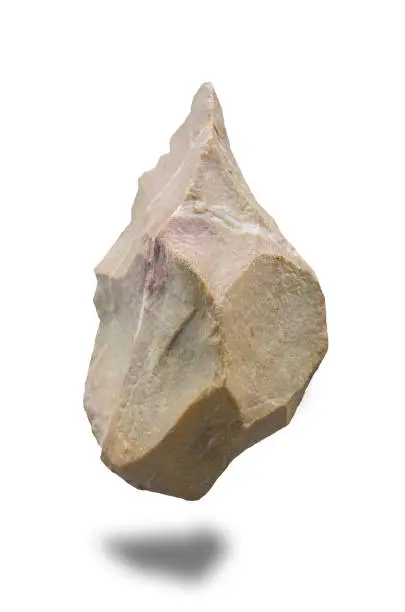 Photo of Trihedral from Guadiana basin. Acheulean stone tool from Lower Paleolithic. Isolated