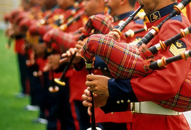 Marine band during a show.