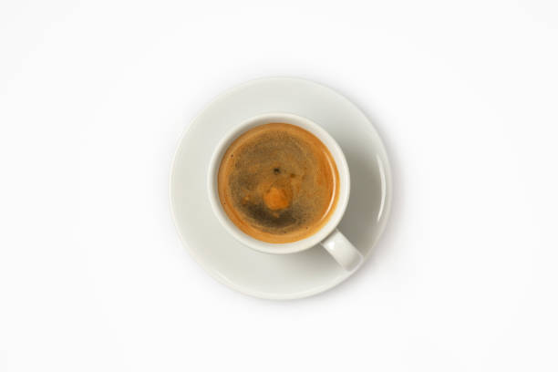 istock a cup of coffee from above. Espresso and Crema. 1164046674