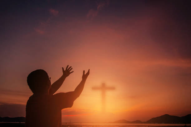 istock Human hands open palm up worship. Eucharist Therapy Bless God Helping Repent Catholic Easter Lent Mind Pray. Christian Religion concept background. fighting and victory for god 1164047469