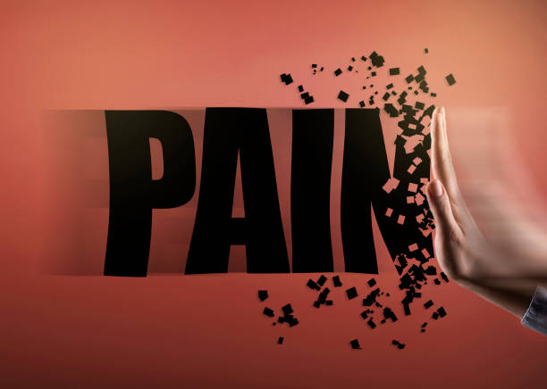 HAND STOP SIGN with PAIN text / Stop sign concept (Click for more)