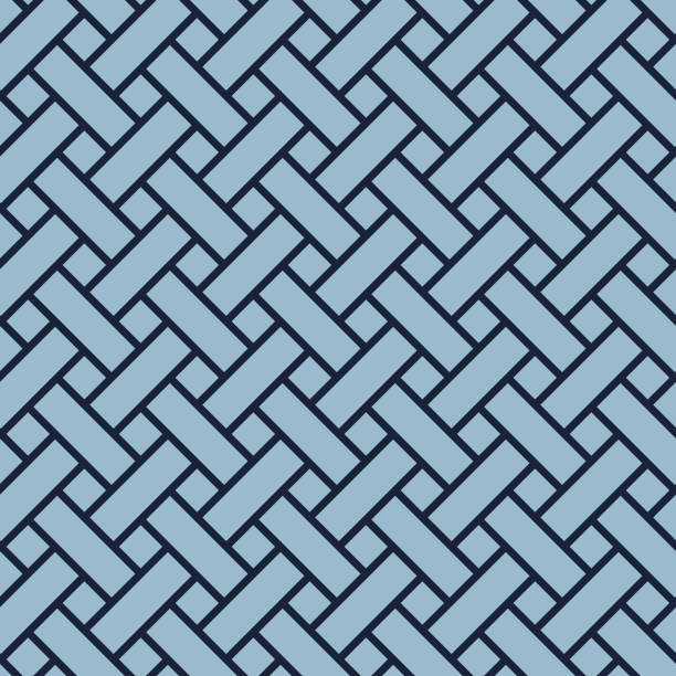 ilustrações de stock, clip art, desenhos animados e ícones de japanese basket weave seamless pattern - wicker backgrounds textured pattern