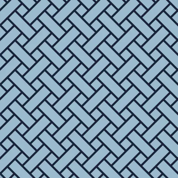 Vector illustration of Japanese Basket Weave Seamless Pattern