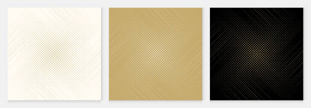 illustrazioni stock, clip art, cartoni animati e icone di tendenza di sfondo dot pattern astratto mezzitoni geometrico premium design oro colore vettore. - textured gold paper backgrounds