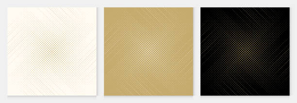 背景ドットパターン抽象的なハーフトーン幾何学的なプレミアムデザインゴールドカラーベクトル。 - backgrounds metallic gold christmas点のイラスト素材／クリップアート素材／マンガ素材／アイコン素材
