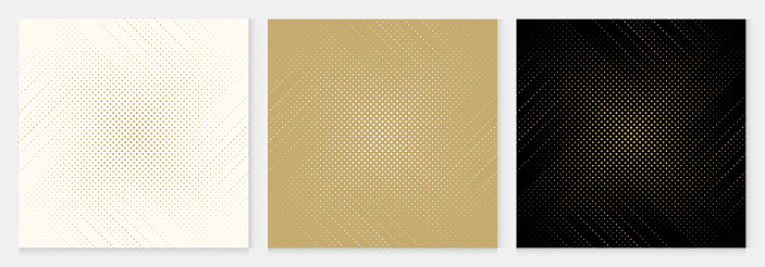 Background dot pattern abstract halftone geometric premium design gold color vector.