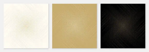 Vector illustration of Background dot pattern abstract halftone geometric premium design gold color vector.