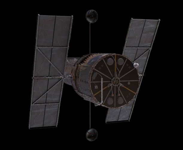 istock Space Telescope Isolated on Black Background 3D illustration 1164052720