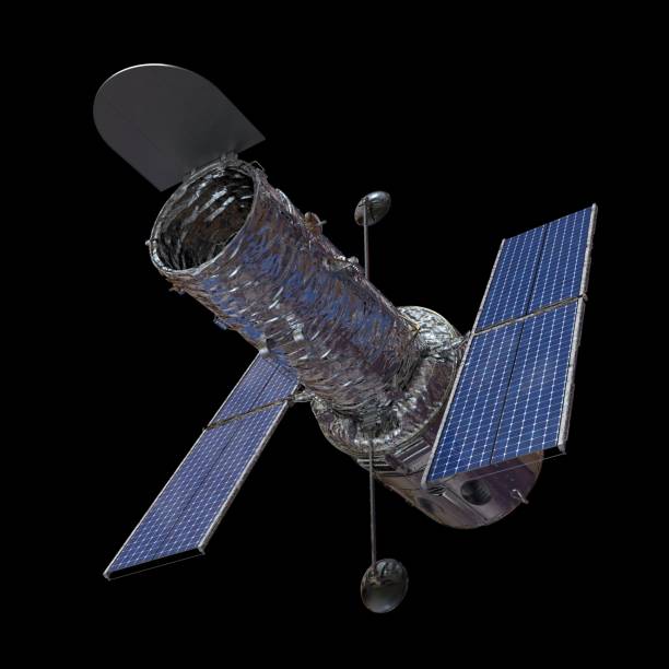 istock Space Telescope Isolated on Black Background 3D illustration 1164052723