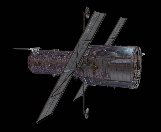 istock Space Telescope Isolated on Black Background 3D illustration 1164052753