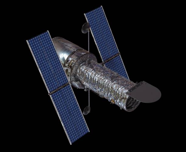istock Space Telescope Isolated on Black Background 3D illustration 1164052754