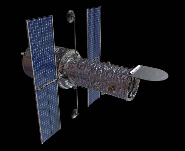 istock Space Telescope Isolated on Black Background 3D illustration 1164052755