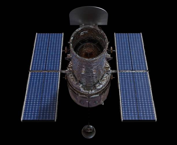 istock Space Telescope Isolated on Black Background 3D illustration 1164052760