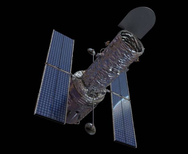 istock Space Telescope Isolated on Black Background 3D illustration 1164052766