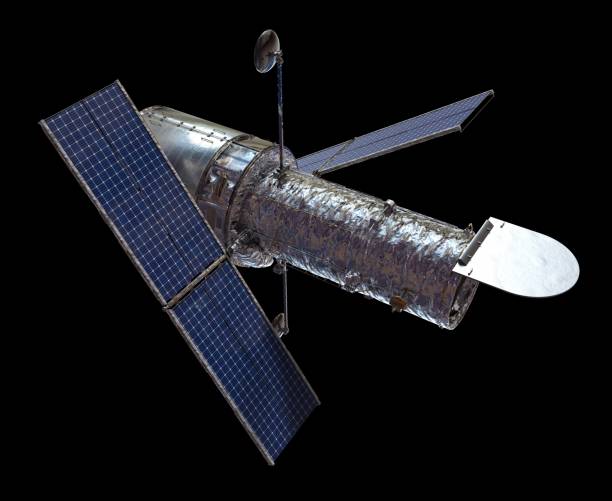 istock Space Telescope Isolated on Black Background 3D illustration 1164052782