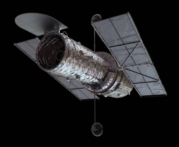 istock Space Telescope Isolated on Black Background 3D illustration 1164052814