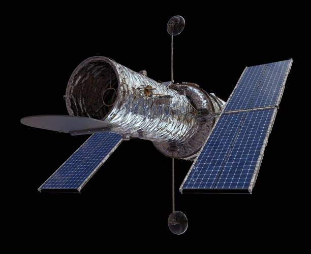 istock Space Telescope Isolated on Black Background 3D illustration 1164052816