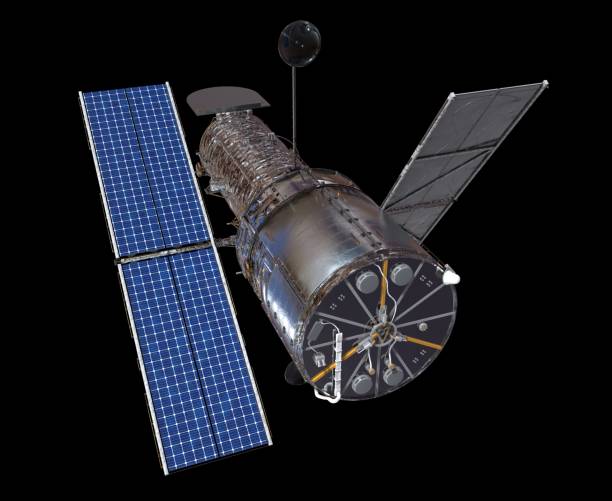 istock Space Telescope Isolated on Black Background 3D illustration 1164052817