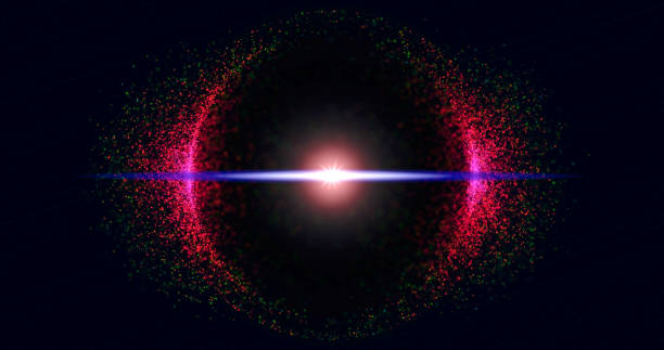 istock Abstract Glitter Particles In Circle on black background 1164054768