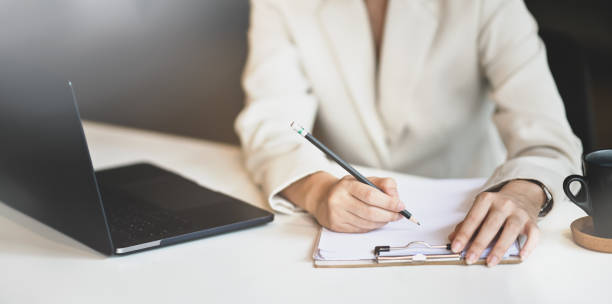 istock Professional businesswoman and her strategy 1164059918
