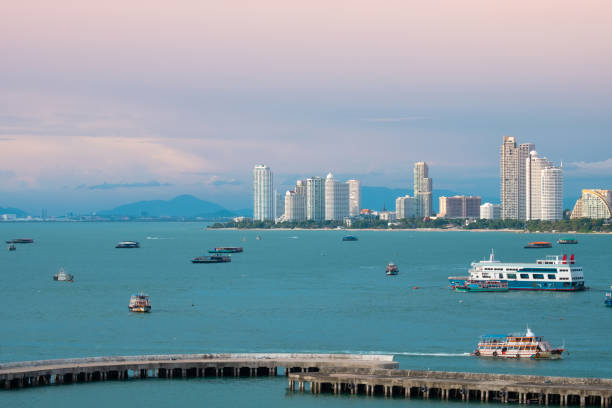 istock Pattaya city scape beautiful bay view. 1164061204