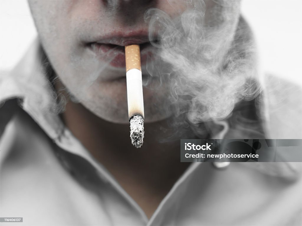 Guy Smoking A Cigarette Stock Photo - Download Image Now - Smoke - Physical  Structure, Smoking - Activity, Smoking Issues - iStock