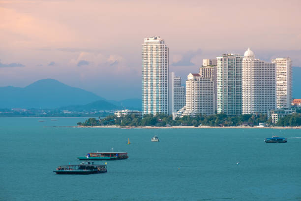 istock Pattaya city scape beautiful bay view. 1164061724