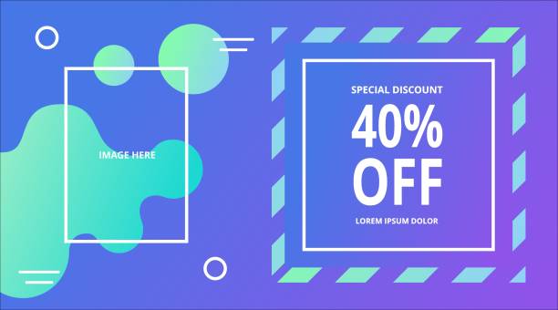 istock Fashion Promotion Store Banner Fluid Gradient Design Modern Template 1164068617
