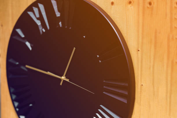 istock Black watch with Roman numerals 1164072683