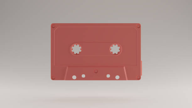 istock Pink Vintage Cassette Tape Front View 1164072865