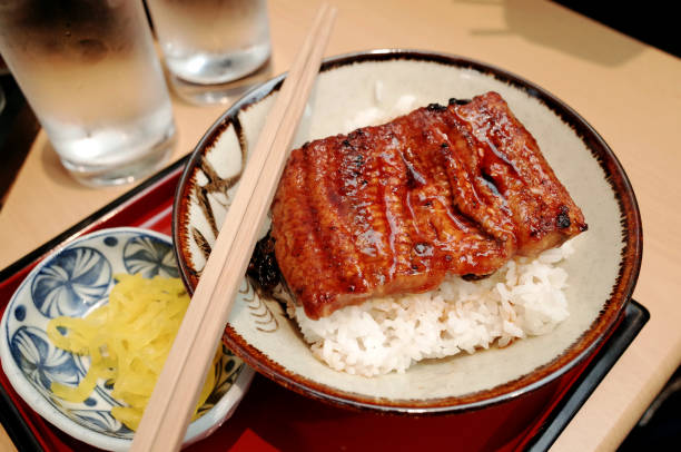 istock Japanese eel grilled with rice in Japanese Local Restaurant 1164073190