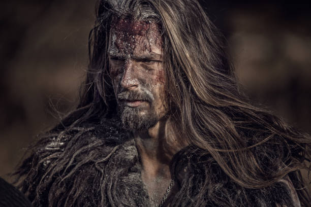 istock Bloody viking warrior alone in a forest 1164078950