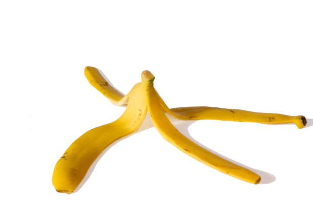 Banana peel stock photo