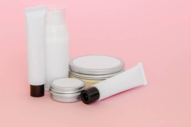 istock Cosmetic bottles and containers with blank labels 1164082304