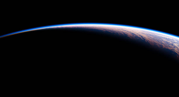 vista dallo spazio sul pianeta terra. immagini nasa non utilizzate. - satellite view earth globe sunrise foto e immagini stock