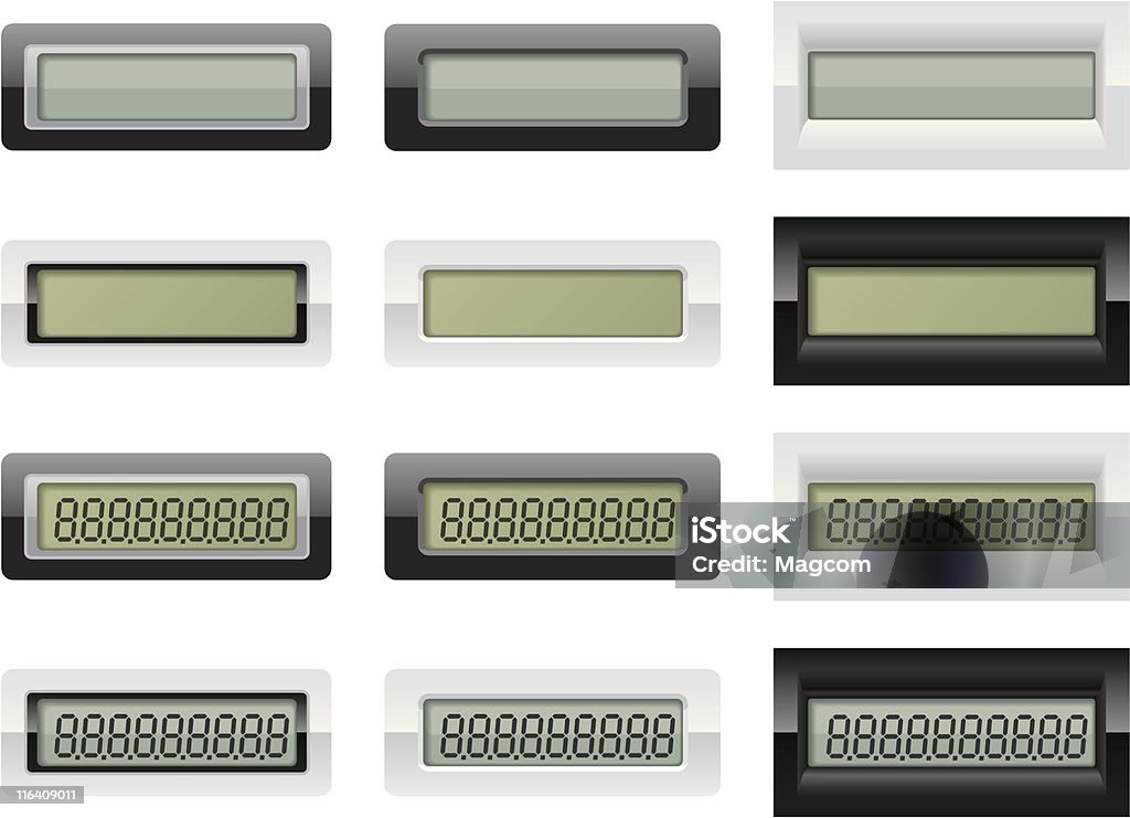 Calculator Display Example Lcd Calculator Displays Stock Illustration - Download Image Now ...
