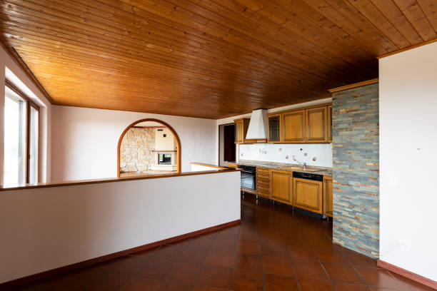 istock Traditional kitchen with terracotta and wood on the ceiling. 1164090442