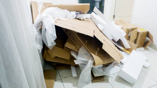 istock Cardboard box and styrofoam for recycling 1164092935