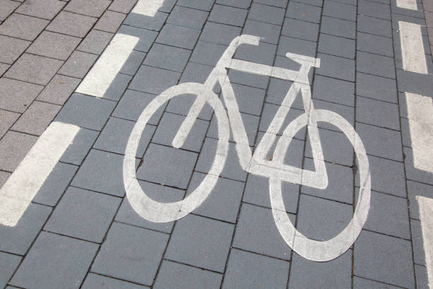 istock Bike Lane Symbol on Path; Frankfurt 1164094380