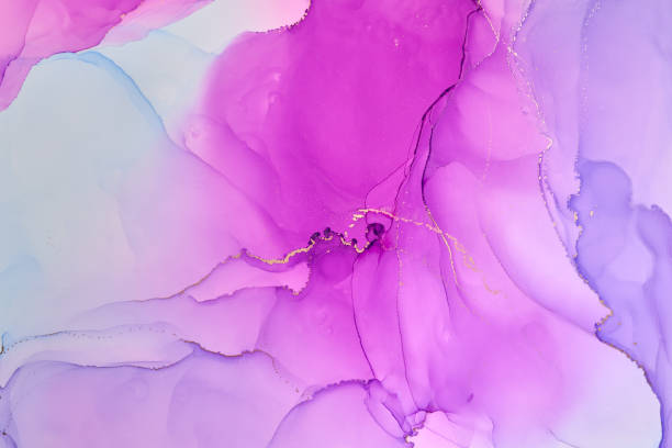 istock Abstract colorful background, wallpaper. Mixing acrylic paints. Modern art. Marble texture. Alcohol ink colors  translucent 1164094395