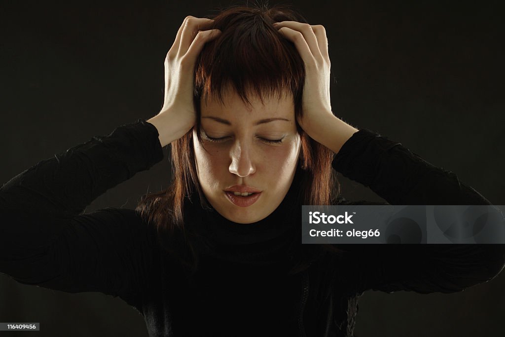 Frau im bad Stimmung - Lizenzfrei Bedeckter Himmel Stock-Foto