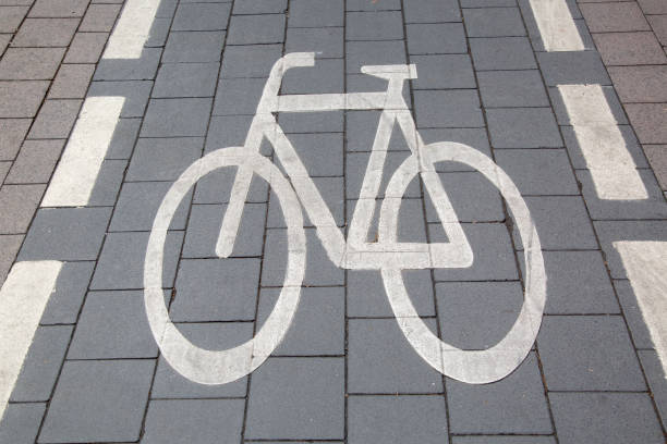 istock Bicycle Lane Symbol on Street; Frankfurt 1164095295