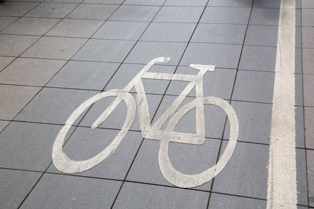 istock Bike Lane Symbol on Path; Frankfurt 1164095941