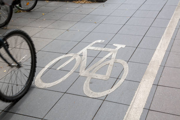 istock Bike Path Symbol and Cyclist; Frankfurt 1164096148