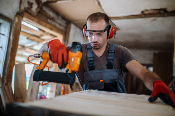 istock Male carpenter working at his workshop stock photo 1164097090
