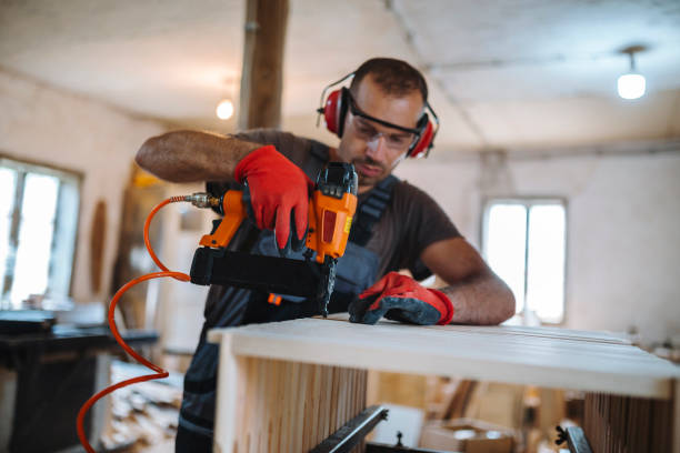 istock Male carpenter working at his workshop stock photo 1164097263