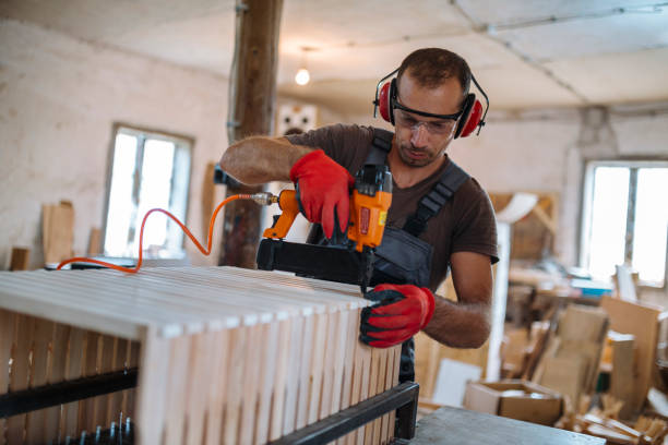 istock Male carpenter working at his workshop stock photo 1164098787