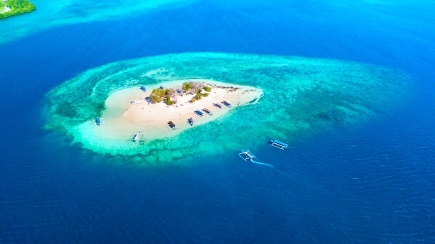 istock Small island with white sand in Bali 1164099383