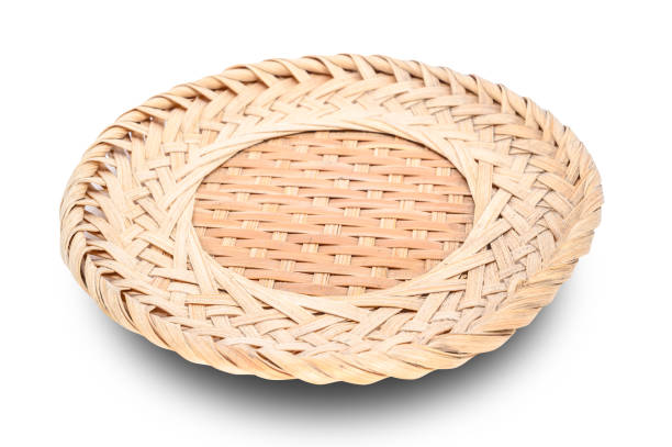 istock Wooden plate isolated on white background. 1164100234