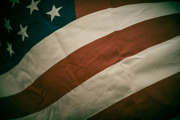 istock America flag waving with the wind for memorial day. 1164100254